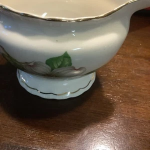 Pope Gosser Dogwood Vintage China Creamer Gold Rim - Picture 1 of 4