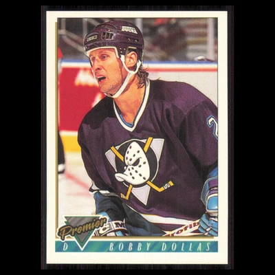 Bobby Dollas Rookie #491 1993 Topps Premier Anaheim Mighty Ducks Hockey Card NHL - Image 1 of 3