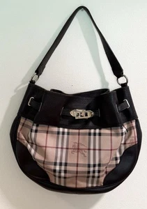 BURBERRY Haymarket Check Willenmoren Bag - Picture 1 of 8
