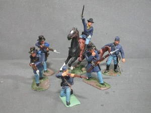 Lot of 6 Civil War Painted Plastic Union Toy Soldiers 1:32 54mm(23) - Picture 1 of 1