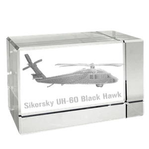 NUEVO UH-60 Sikorysky Blackhawk Cubo Rectangular 3D por Memoria Grabada - Imagen 1 de 1