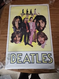 Póster original de The Beatles 23" por 35" 1977 en excelente estado EE. UU. - Imagen 1 de 5