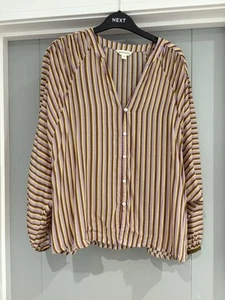MONSOON ladies Blouse Size Small yellow purple And Brown Hardly Worn - Picture 1 of 5