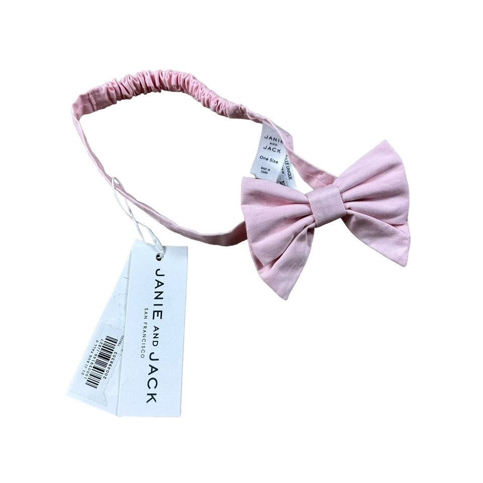 JANIE AND JACK Baby Pink Light Headband Bow One Size NWT - Image 1 of 3