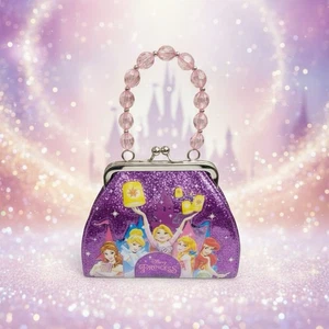 Disney Parks Princess Small Purple Glitter Infused Vinyl Shell Bag - Used - Picture 1 of 8