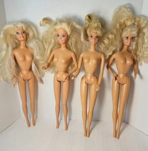 Vintage Barbie Dolls 90s Blonde Cinderella Blossom Ballroom Rappin Nude Lot Of 4 - Picture 1 of 24