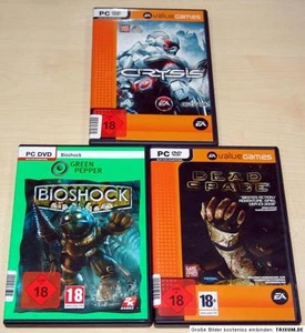 3 PC SPIELE SAMMLUNG BIOSHOCK CRYSIS DEAD SPACE EGO SHOOTER USK 18 - Picture 1 of 2