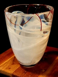 Kosta Boda Contrast Vase (white) - Picture 1 of 7