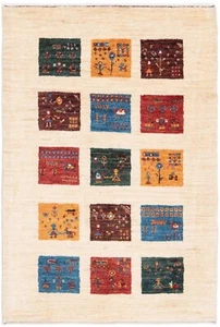 Loribaft 38 3/16x26 3/8in Hand-Knotted Nomadic East Carpet Rug Modern - Picture 1 of 8