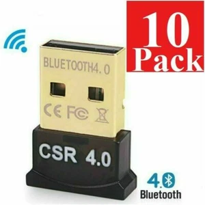 LOT 10 Mini USB Bluetooth Adapter CSR Dual Mode Receiver Windows 10/8/7/XP V4.0 - Picture 1 of 12
