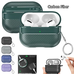 NUOVA custodia per Apple Airpods 1/2/3rd/Pro 2 protezione fibra di carbonio antiurto - Foto 1 di 22