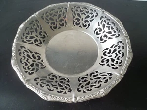 Ein Vintage italienischer 'Alfra Alessi' vernetzter 18/10 Edelstahl Brotkorb - Bild 1 von 8