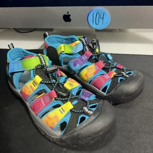 Keen Newport H2 Tie-Dye Sport Youth Girls Blue Casual Sandals 1018441 Size 4 - Picture 1 of 8