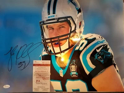 Luke Kuechly Signed Carolina Panthers 16x20 Photo JSA Witnessed COA  - Image 1 of 4