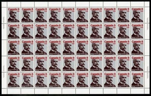 Canada Stamps — Full Pane of 50 — 1975, Alphonse Desjardins #661 / MNH - Picture 1 of 1