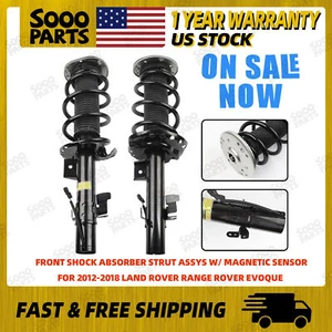 2PCS Front Shock Absorber Struts w/ Magnetic For 2012-2018 Range Rover Evoque - Picture 1 of 8