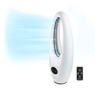 Вентилятор вертикальный колебательный без лопастей зона комфорта, пульт дистанционного управления, 3 скорости, 28 дюймов - Изображение 1 из 4