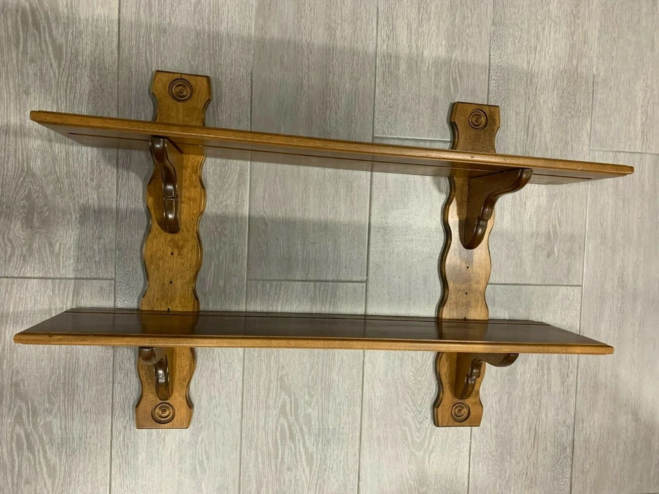 **SUPER RARE**Ethan Allen Country French Accessory Wall Shelf Unit - Fruitwood!! - Image 1 of 4