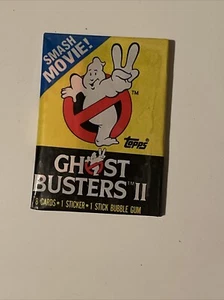 1989 Topps GHOST BUSTERS II ONE (1) pack 8 movie photo CARDS 1 STICKER OLD GUM - Bild 1 von 1
