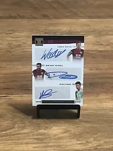 2020-21 Impeccable Premier League Burnley Triple Auto Wood McNeil Pope #d 3/5 - Picture 1 of 3
