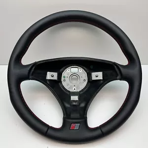 Audi TT 8N Original 3-Speichen Lederlenkrad neues Leder - roter Faden 8N0419091A - Bild 1 von 21