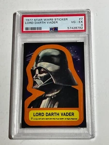 Pegatina vintage Topps 1977 Star Wars Lord Darth Vader #7 PSA 4 - Imagen 1 de 4