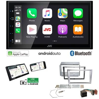JVC KW-M560BT Radio Apple CarPlay Android für Opel Corsa C 2000-2006 Aluminium - Bild 1 von 4