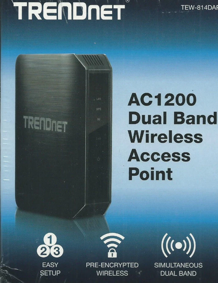 TRENDNET TEW-814DAP AC1200 DUAL BAND WIRELESS AC ROUTER /W USB PORT  - Image 1 of 4