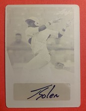 2012 Leaf Memories Jorge Soler Autograph Yellow Printing Plate Rookie 1/1 SP