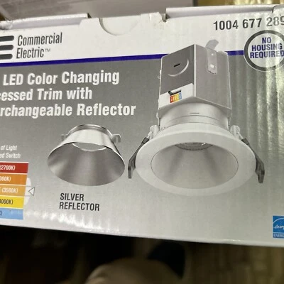 Kit de luz empotrada LED de 2-3 pulgadas anillo de ajuste blanco cambio de color 750 lúmenes Foto 1 de 3