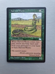 Harvest Wurm, MTG Weatherlight (1997) Common Green Creature NM - Picture 1 of 2