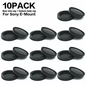 10PCS Rear Lens Cap + Camera Front Body Cover for Sony E-Mount NEX A7 A7R Camera - Picture 1 of 1