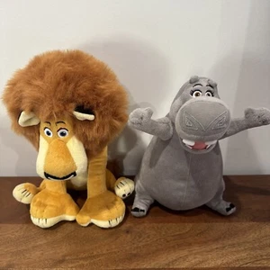 Peluche de colección DreamWorks Madagascar Alex Lion & Gloria Hippo Cotai especial RARO - Imagen 1 de 12