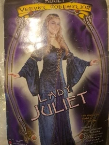Fun World Lady Juliet Princess Velvet Collection Adult Green & Purple S/M 2-8 - Picture 1 of 16
