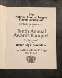 1976 NFL Awards Banquet Football Program - Picture 1 of 4