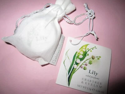 Crabtree & Evelyn Classic LILY Perfume Sólido Compacto Novo na Bolsa 0,08 oz - Imagem 1 de 2