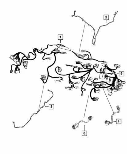Arnés de cableado de panel de instrumentos genuino Mopar 2014 Chrysler 300 68197171AC Foto 1 de 3