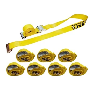 8 Pack 2" x 12' E-Track Cam Buckle Strap Truck Trailer Enclosed Cargo Tie Down - Foto 1 di 7