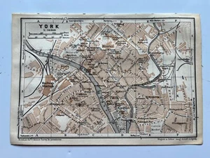 York vintage city plan chromolithograph 1937 - Picture 1 of 3