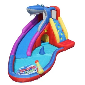 Happy Hop Inflatable Water Park Kids Childrens w/Air Blower & Slide PVC - Picture 1 of 10