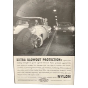 Vintage 1959 Du Pont Extra Blowout Protection Werbung - Bild 1 von 4