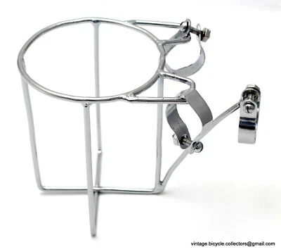 РЕДКАЯ передняя клетка для бутылки воды ручной работы из хромированной стали для винтажного гоночного велосипеда Eroica - Изображение 1 из 4