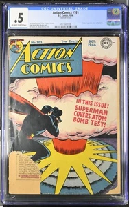 1946 Action Comics 101 CGC 0.5 Superman WWII Atombomben Cover. - Bild 1 von 2