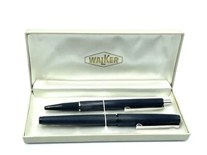 VINTAGE 70s WALKER PEN COMBO SET PENNA SFERA- STILOGRAFICA # NIB OU - Picture 1 of 3