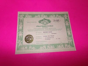 CAVOLO PATCH BAMBINI coleco RAGAZZA certificato nascita COME VISTO E PIACIUTO - Foto 1 di 1