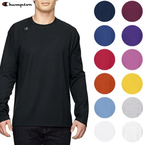 Camiseta Champion Para Hombre T390 Cuello Redondo Manga Larga Logo Protección UV - Imagen 1 de 39