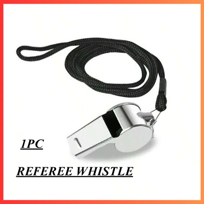 STAINLESS STEEL REFEREE WHISTLE  SPORTS  SCHOOL FOOTBALL RUGBY OUTDOOR - Image 1 of 4