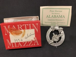 RARE FIRST EDITION Martin Miazza Alabama 1992 Camellia Flower Christmas Ornament - Picture 1 of 4
