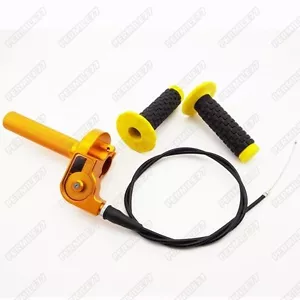 CNC Aluminum Twist Throttle Grips Cable For Suzuki RM 80 85 125 250 Dirt Bike - Picture 1 of 3