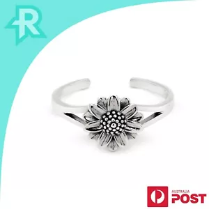 Flower Sterling Silver 925 Toe Ring - Picture 1 of 7